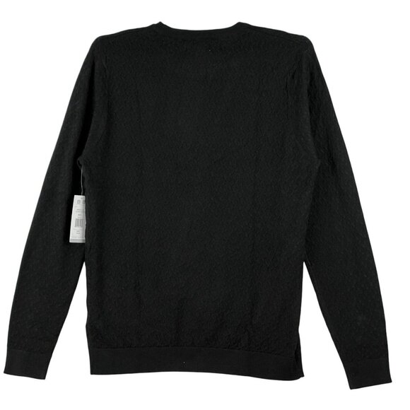 NWT Geoffrey Beene Men's Black Pullover Knit Soft Lightweight Crew Sweater Sz M - Picture 2 of 10